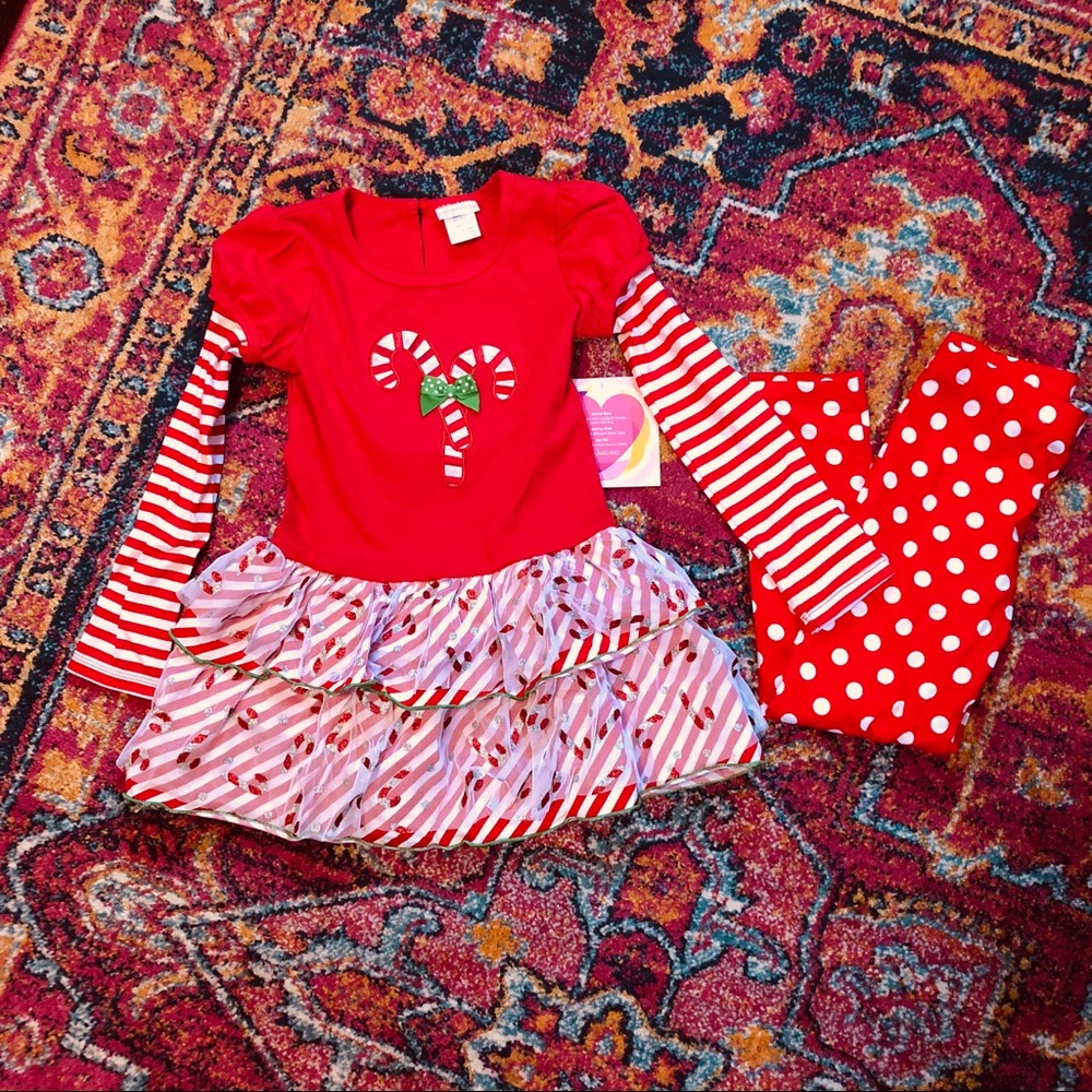 NWT Youngland Christmas outfit size 6